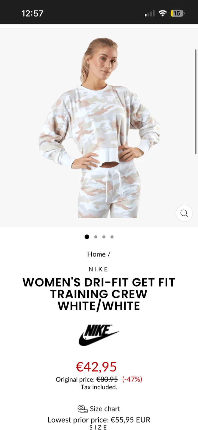 Nike Dri-Fit Camo Crewneck Sweatshirt - Women's XS - photo 4