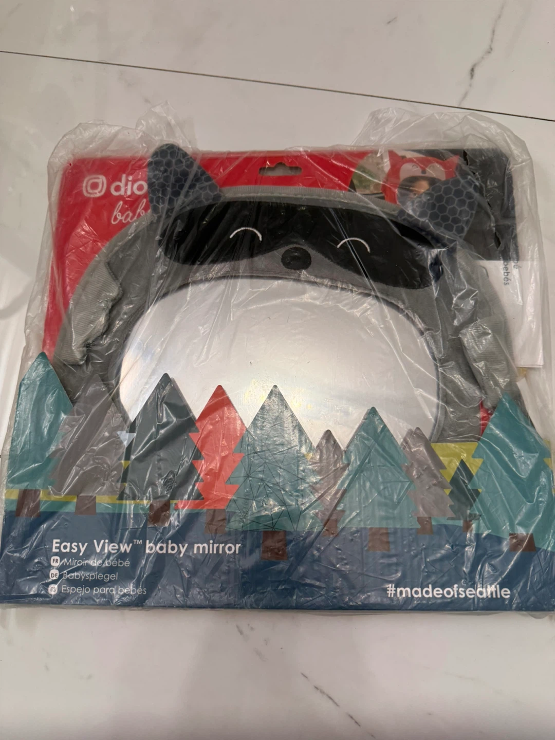 Diono Easy View Raccoon Character Baby Mirror