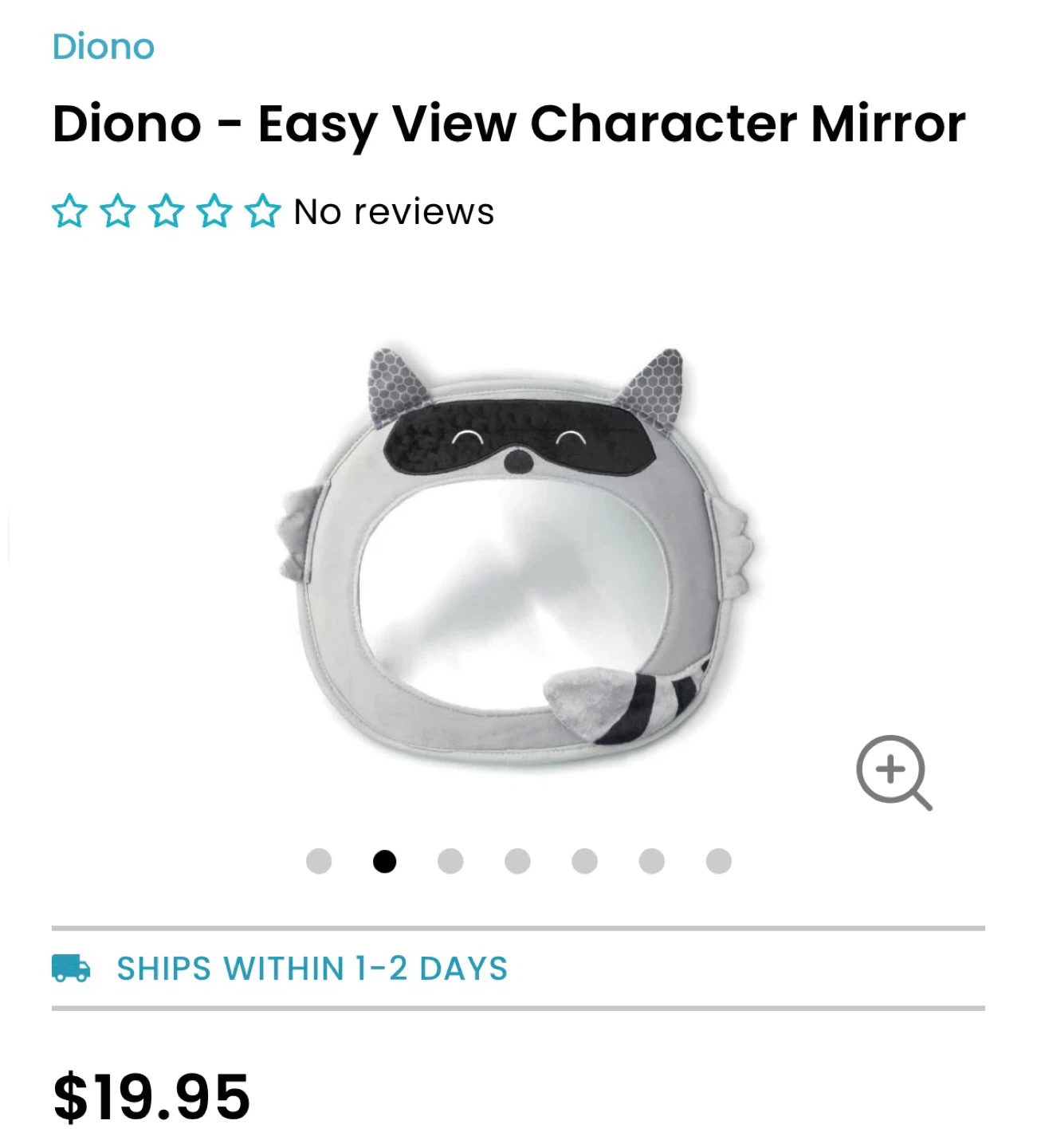 Diono Easy View Raccoon Character Baby Mirror - photo 3