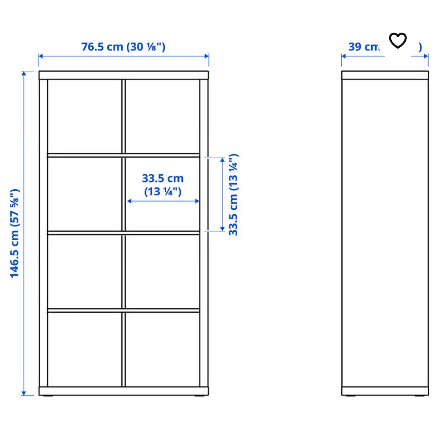 8-Cube Storage Shelf Unit - photo 2