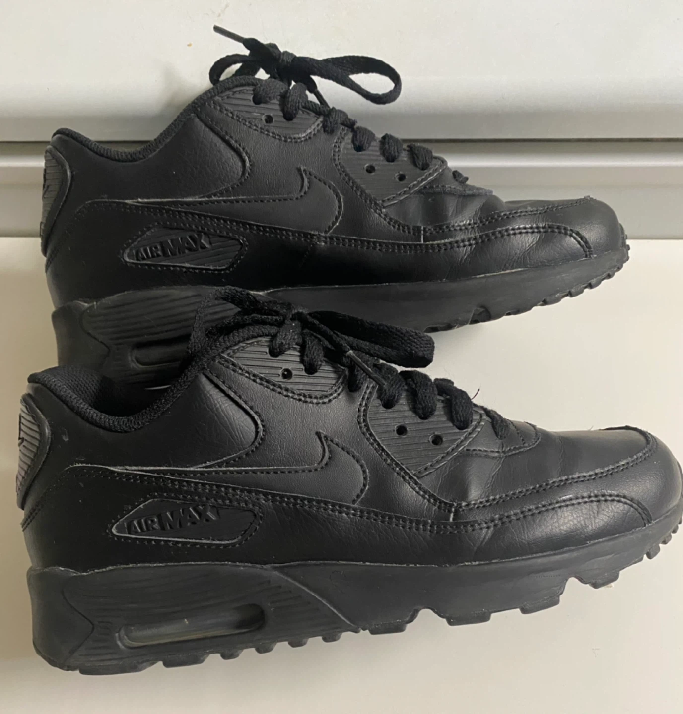 Nike Air Max 90 Black Leather Sneakers - photo 3