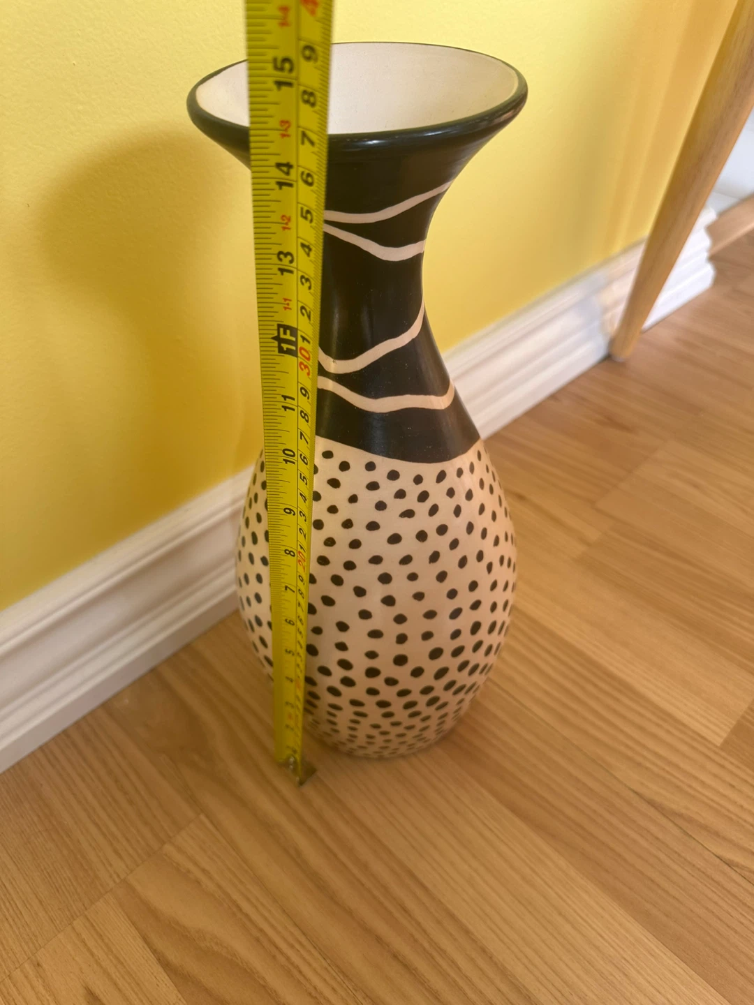 Decorative Vase - Brown and Cream Polka Dot Pattern - photo 3