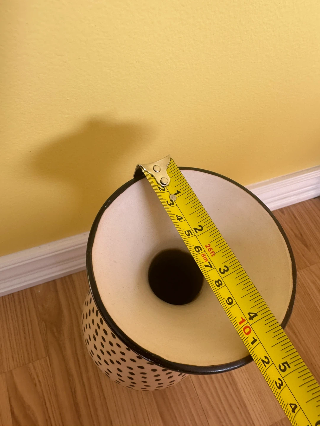 Decorative Vase - Brown and Cream Polka Dot Pattern - photo 4