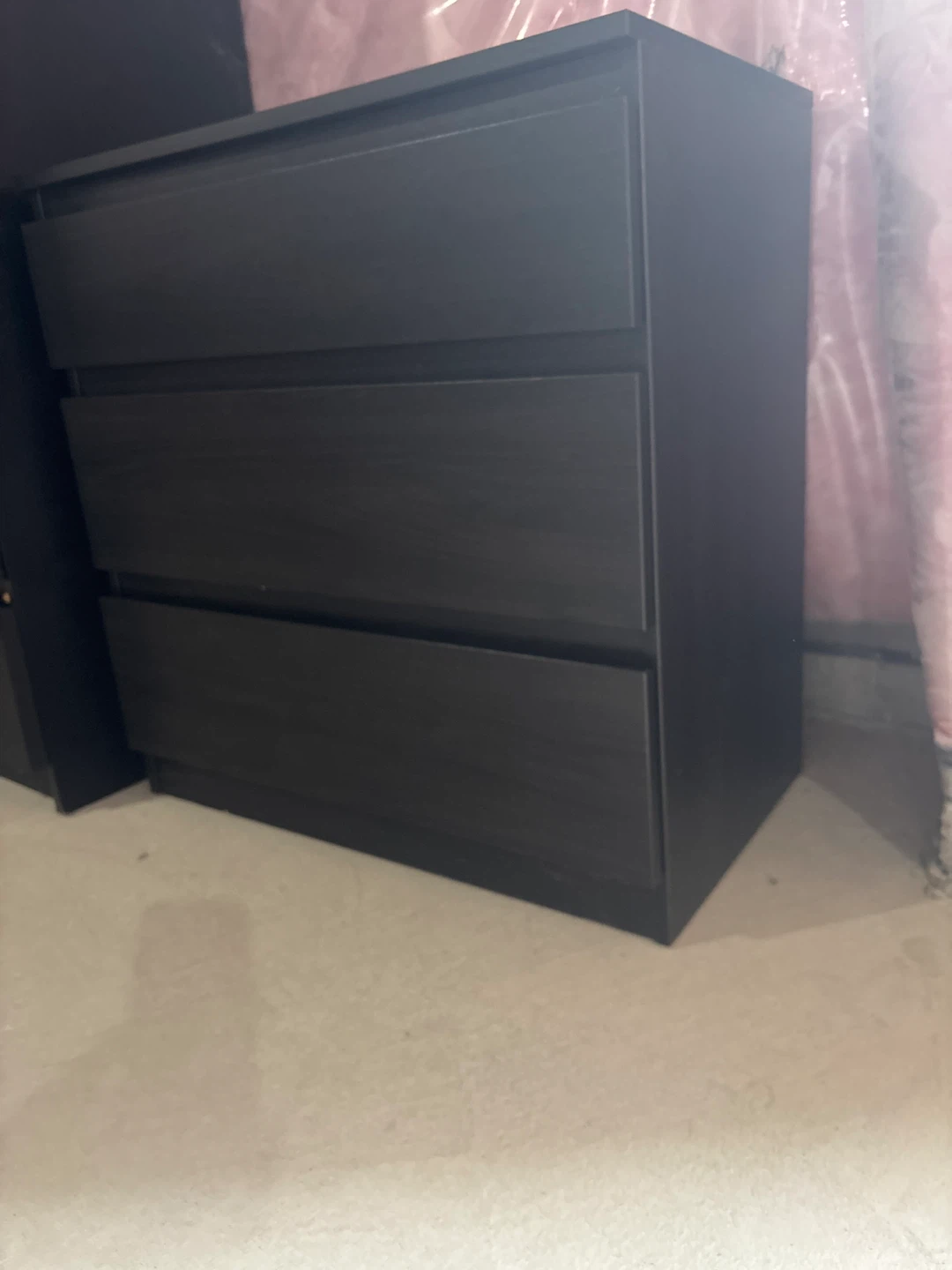 Dark Brown 3-Drawer Dresser - photo 2