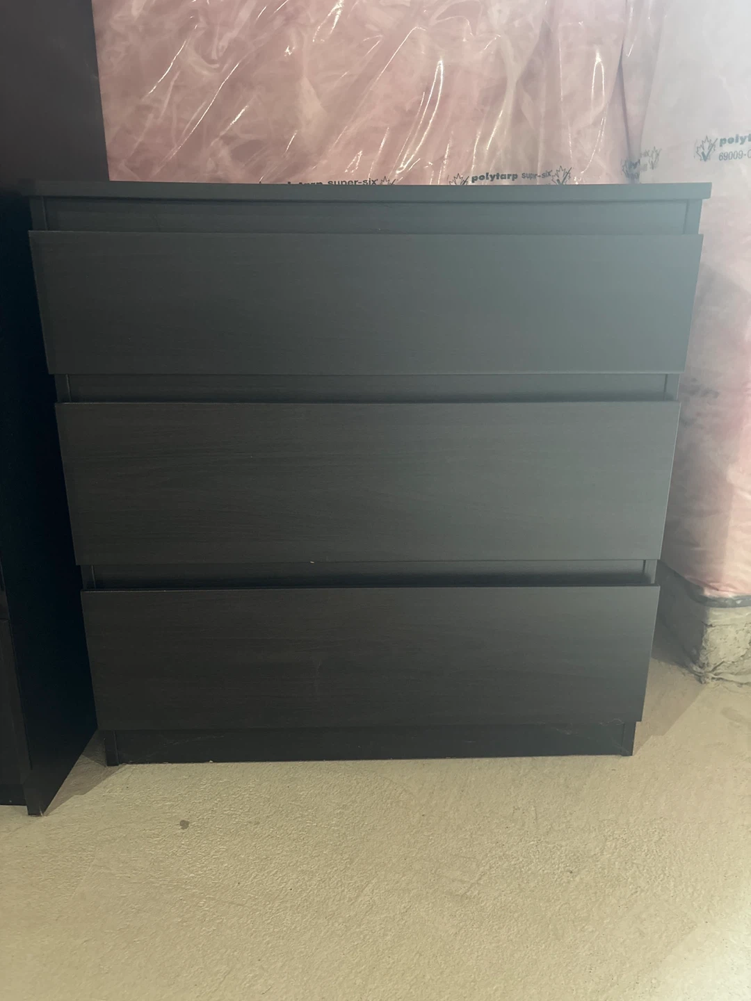Dark Brown 3-Drawer Dresser
