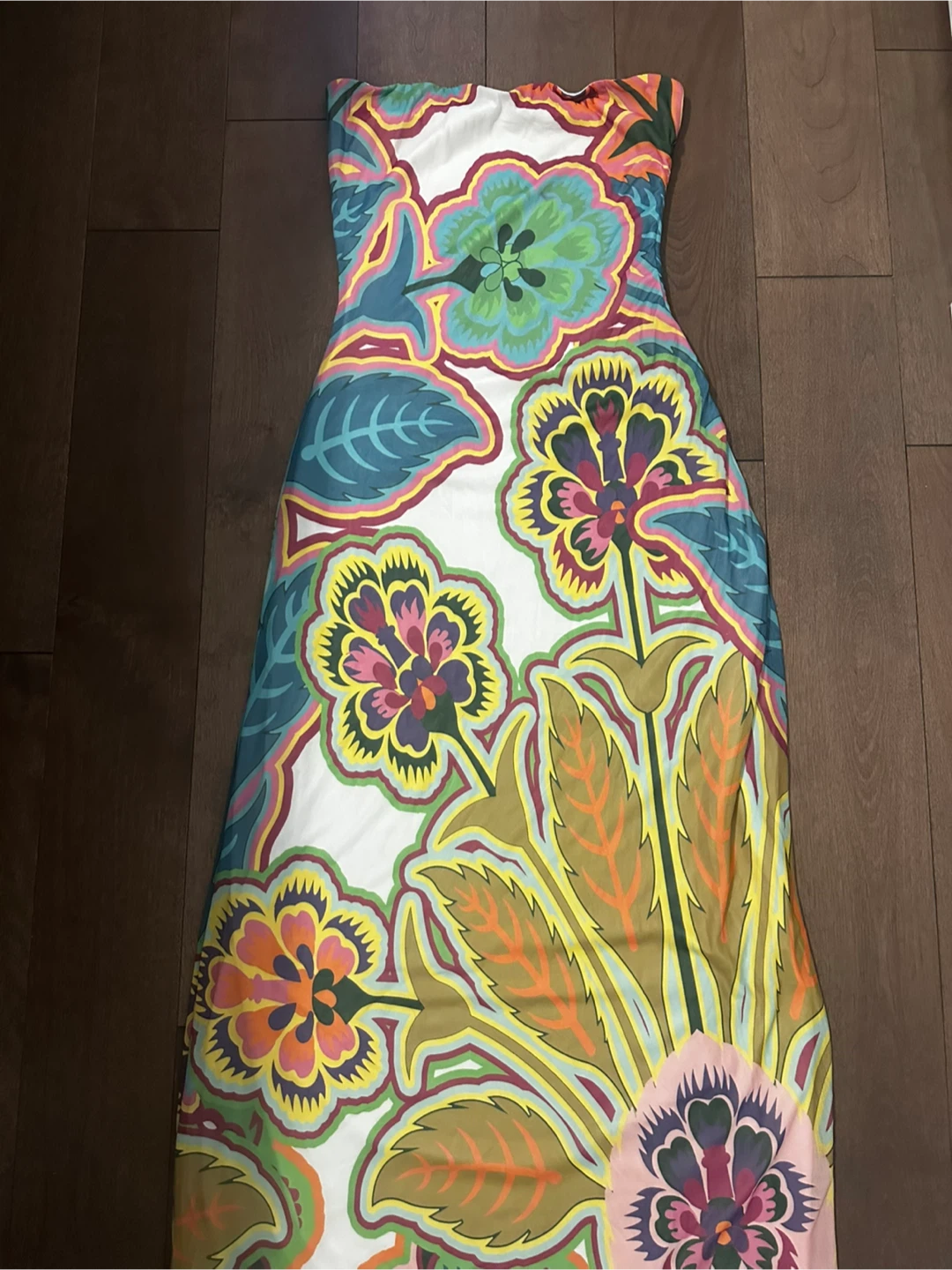 Fashion Nova Strapless Maxi Dress - Colourful Floral Print - photo 2