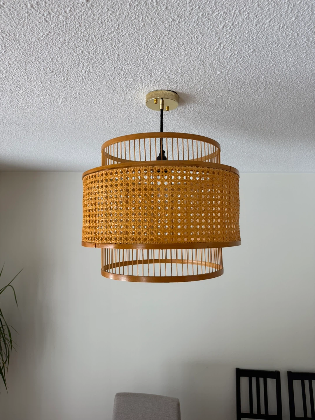 Tiered Rattan Pendant Light Fixture - photo 3