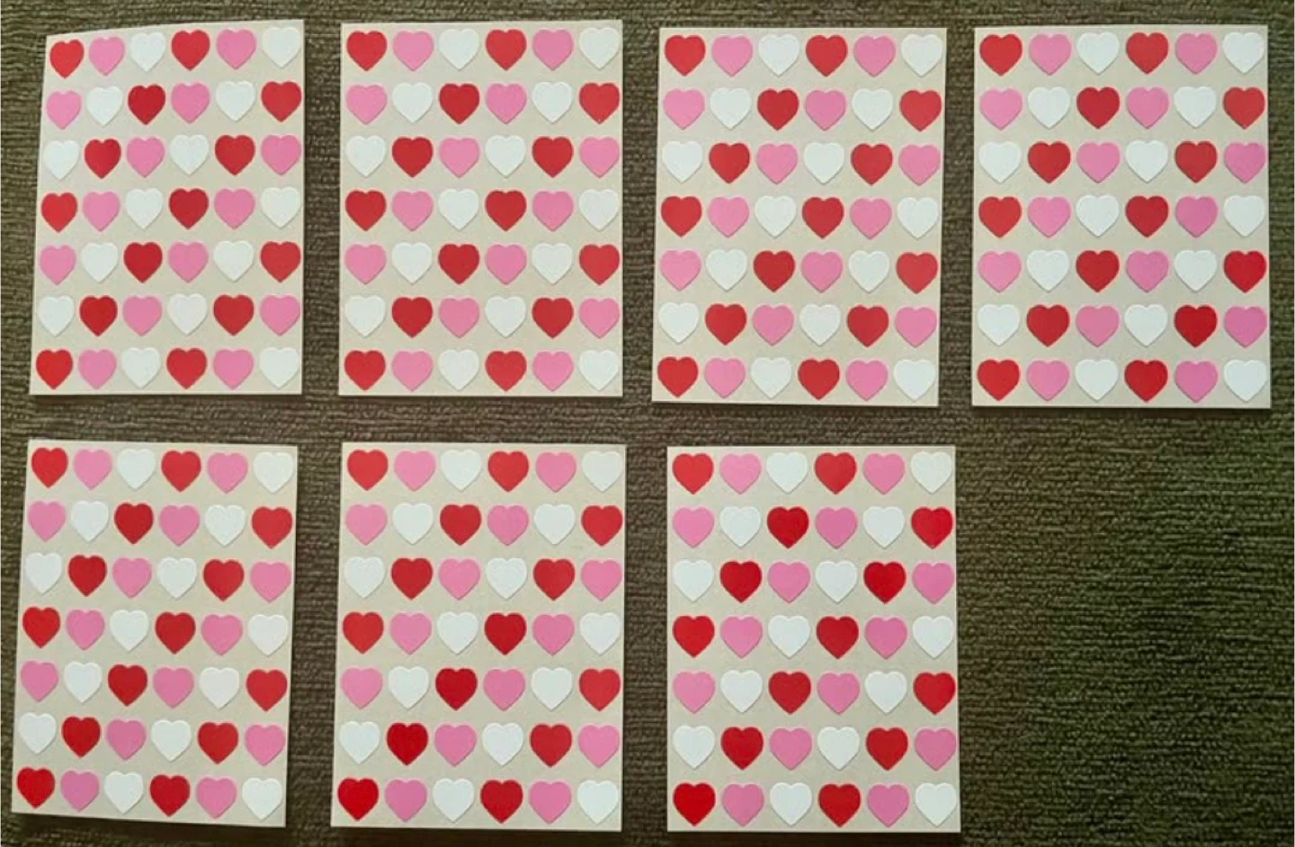 HEART STICKERS (294 STICKERS) 1cm x 1cm