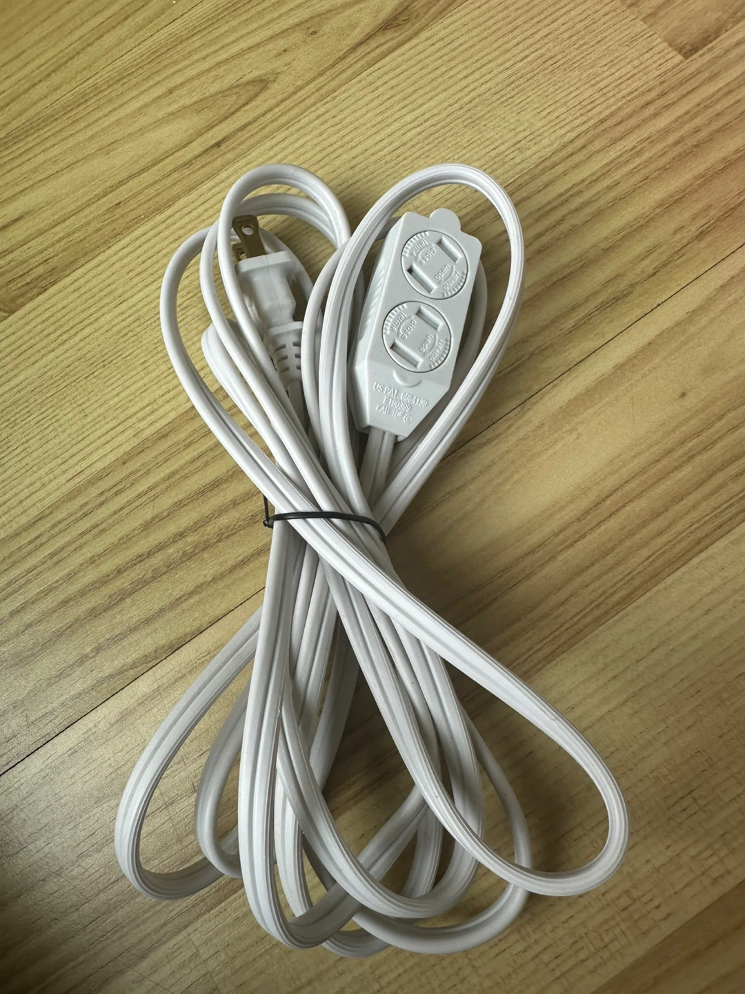 2 White 3 - Outlet Extension Cord - 10F