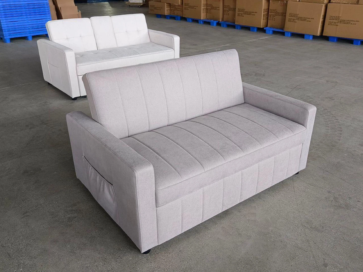 Grey Sofa Bed with Storage - photo 5