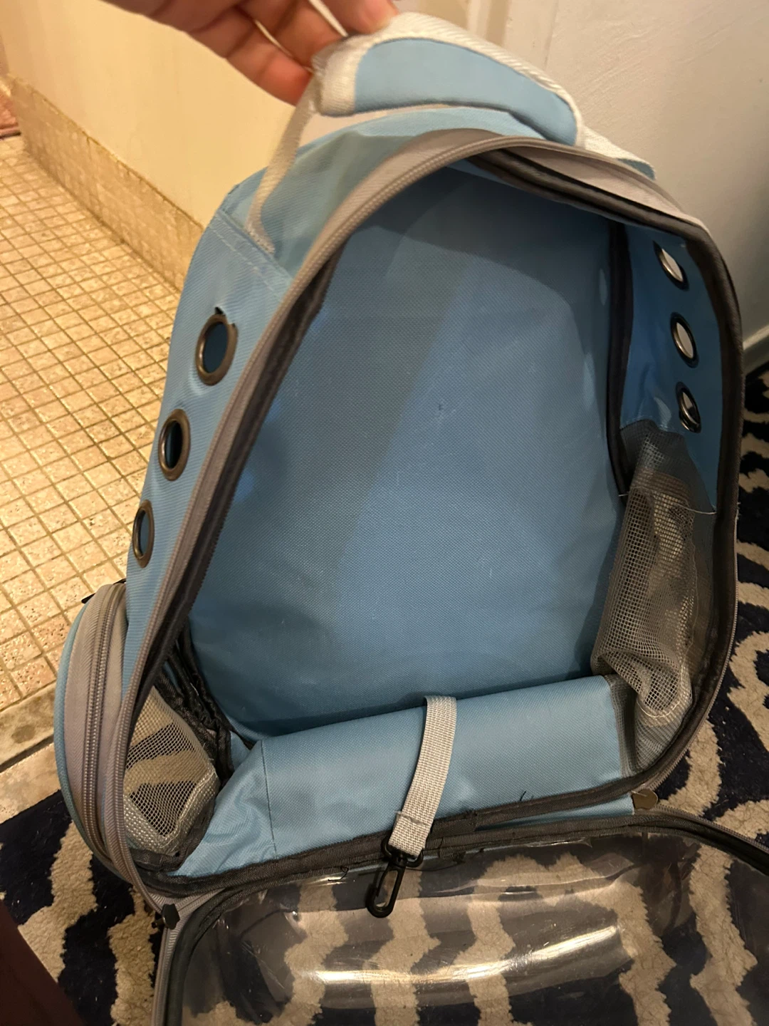 Light Blue Pet Carrier Backpack - photo 2