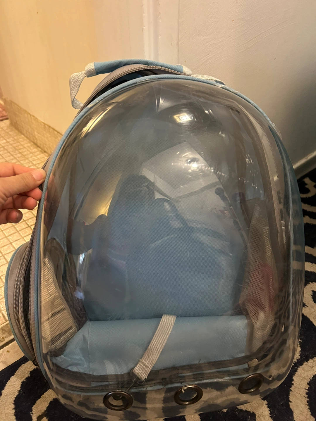 Light Blue Pet Carrier Backpack