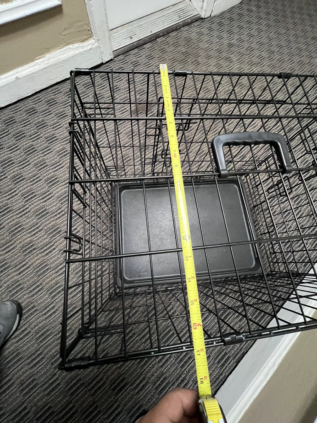 Black Wire Dog Crate with Tray - photo 5