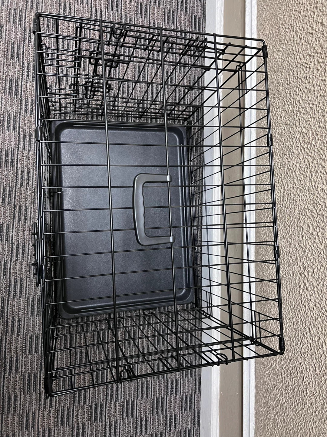 Black Wire Dog Crate with Tray - photo 4