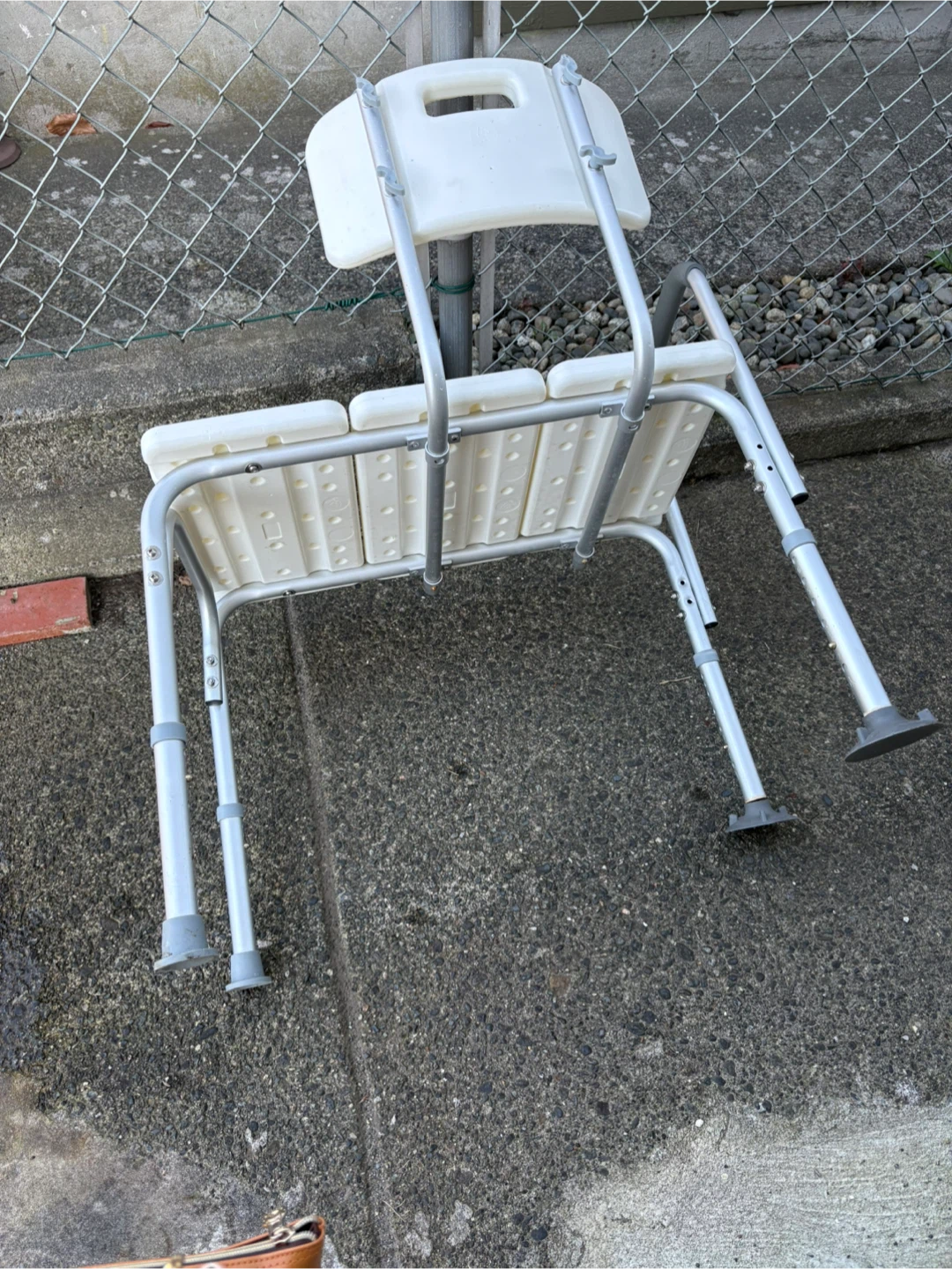 White Shower Chair with Backrest - photo 4