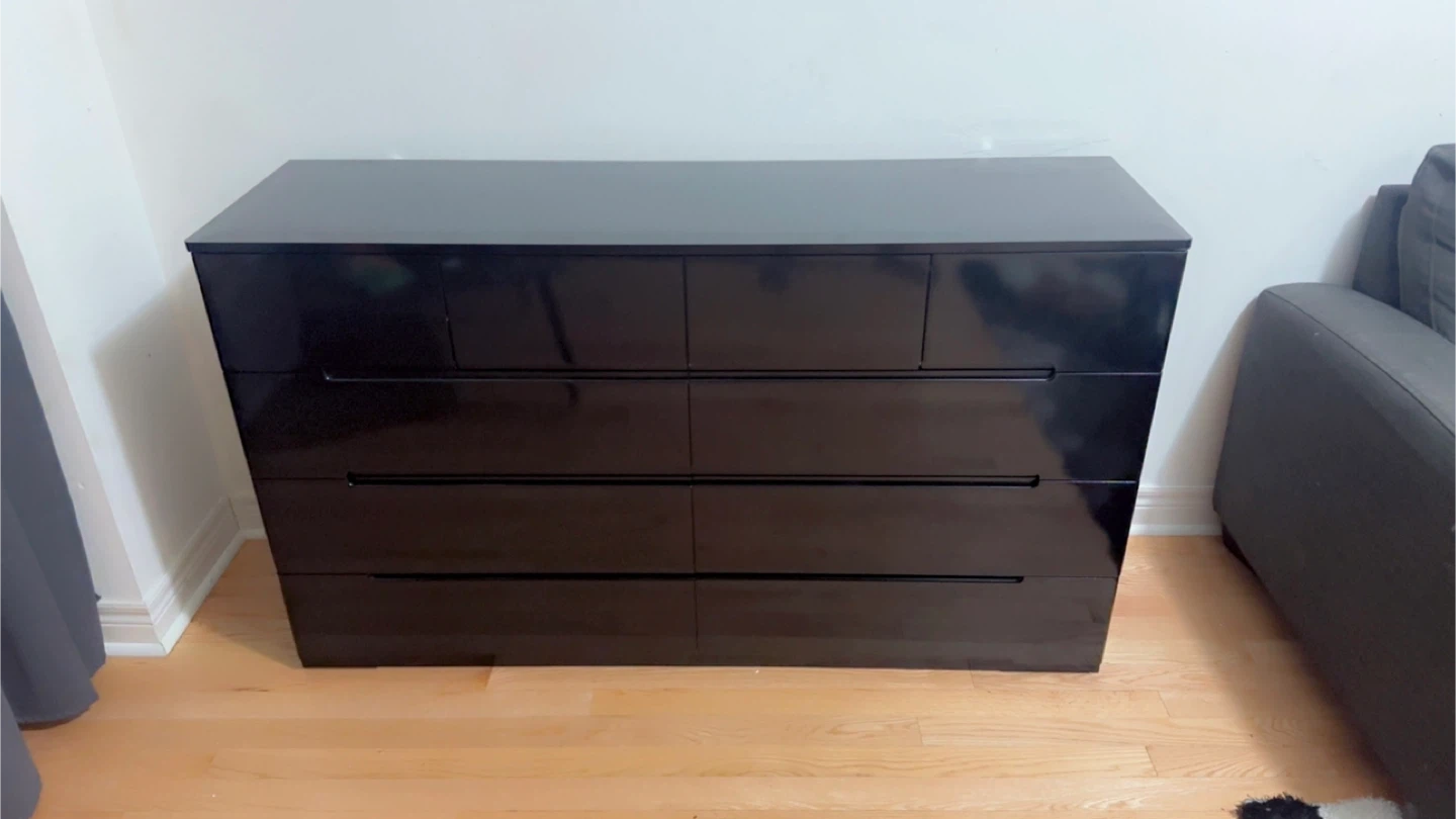 Black 10 Drawer Dresser