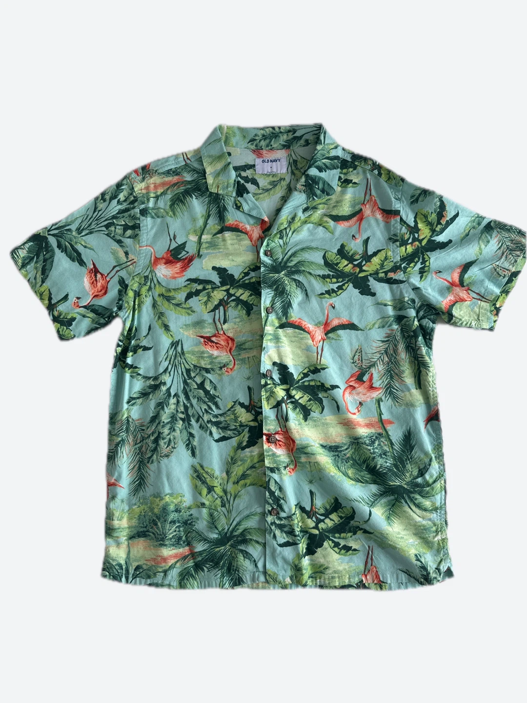Old Navy Flamingo Hawaiian Shirt
