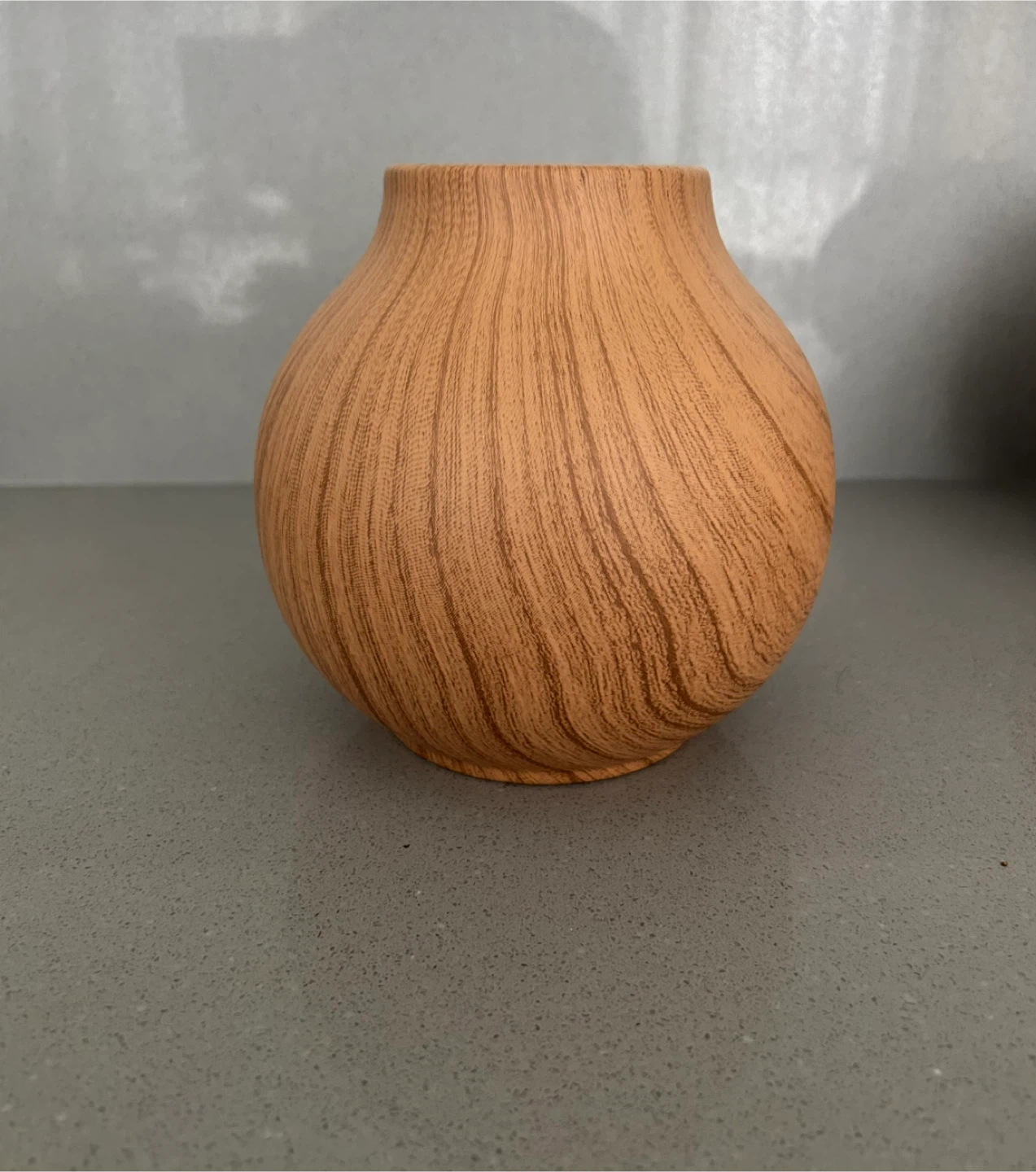 Set of 3 Wood-Look Ceramic Vases - photo 2