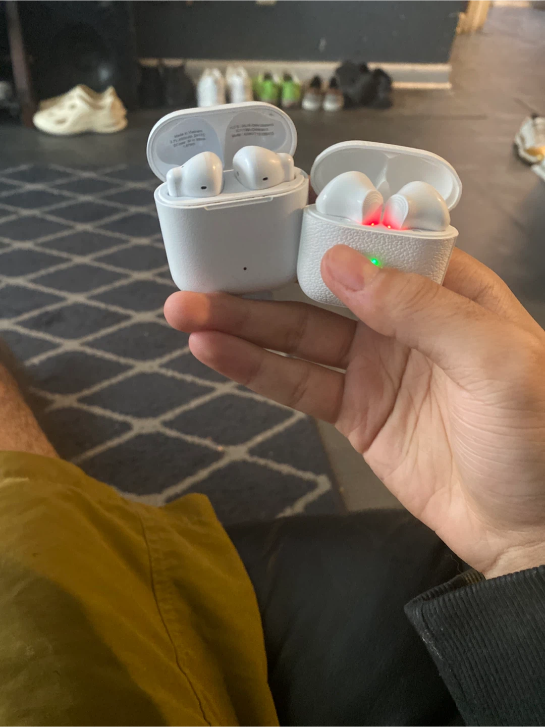 White Wireless Earbuds with Charging Case
