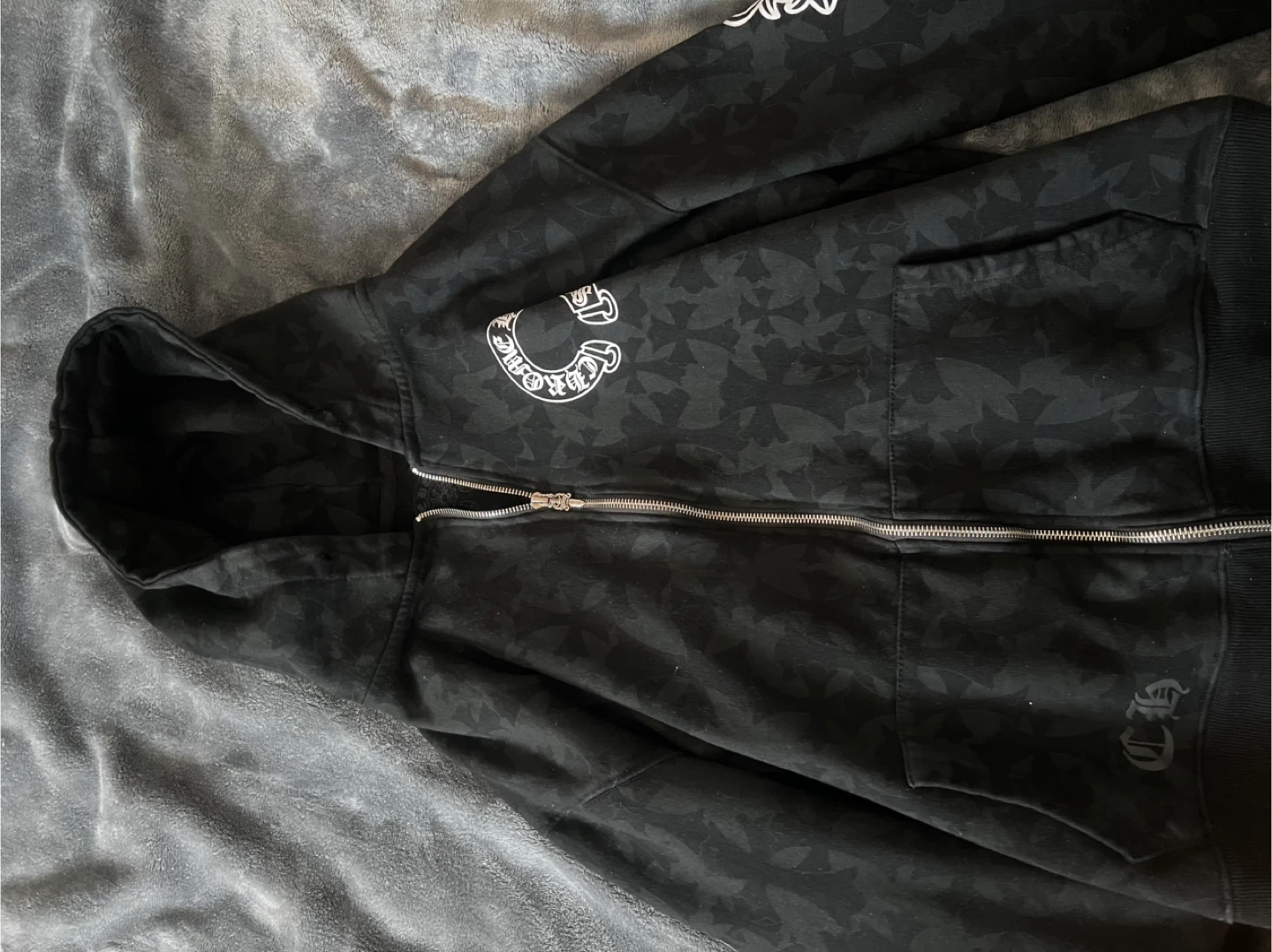 Chrome Hearts Black Zip-Up Hoodie