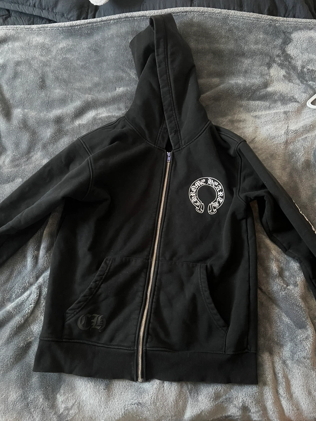 Chrome Hearts Black Zip-Up Hoodie
