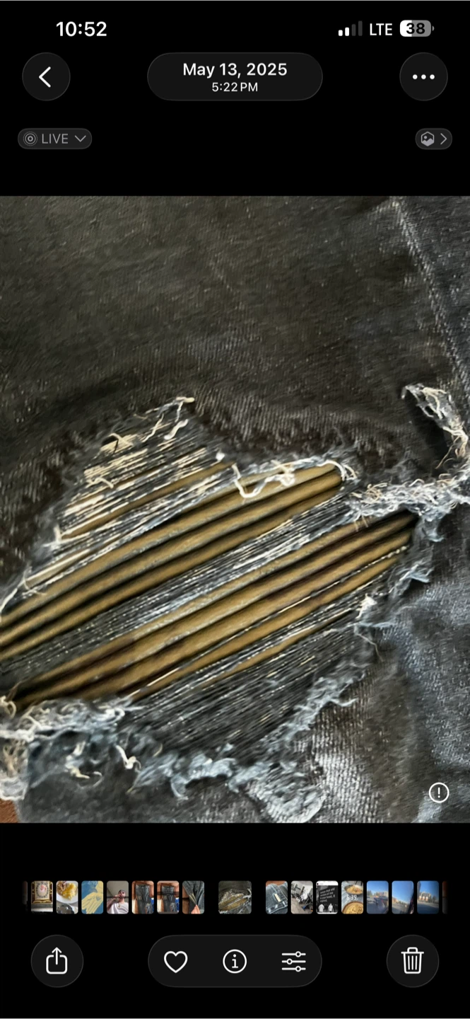 AMIRI Black Distressed Patch Jeans Size 32 - photo 2