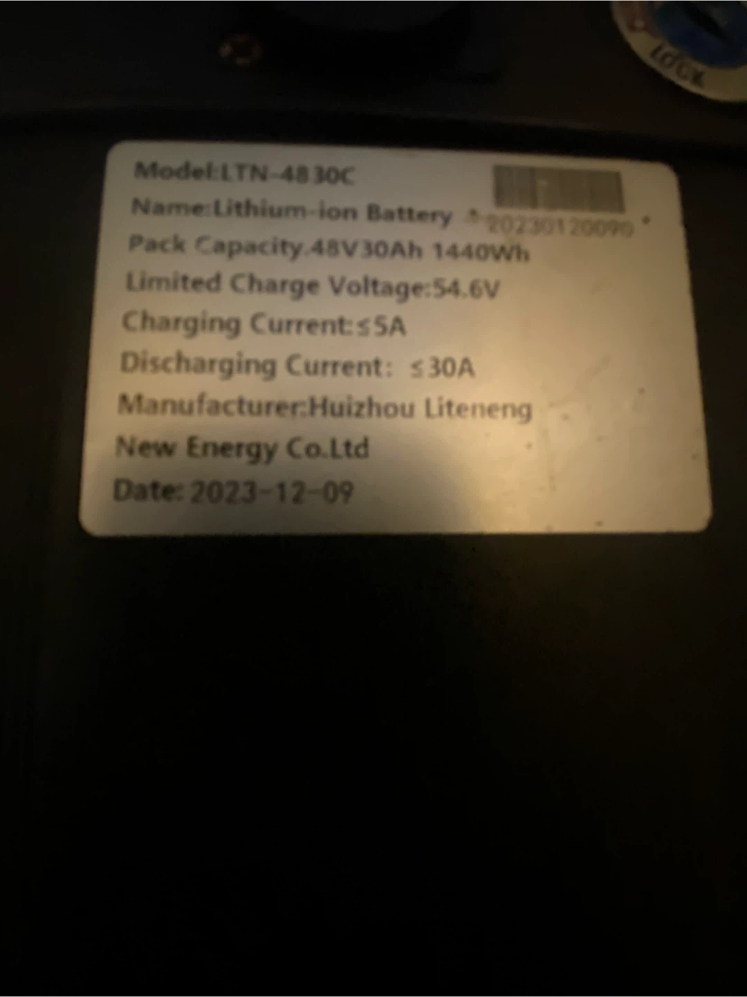 Lithium-ion Battery Pack 48V 30Ah 1440Wh - photo 3