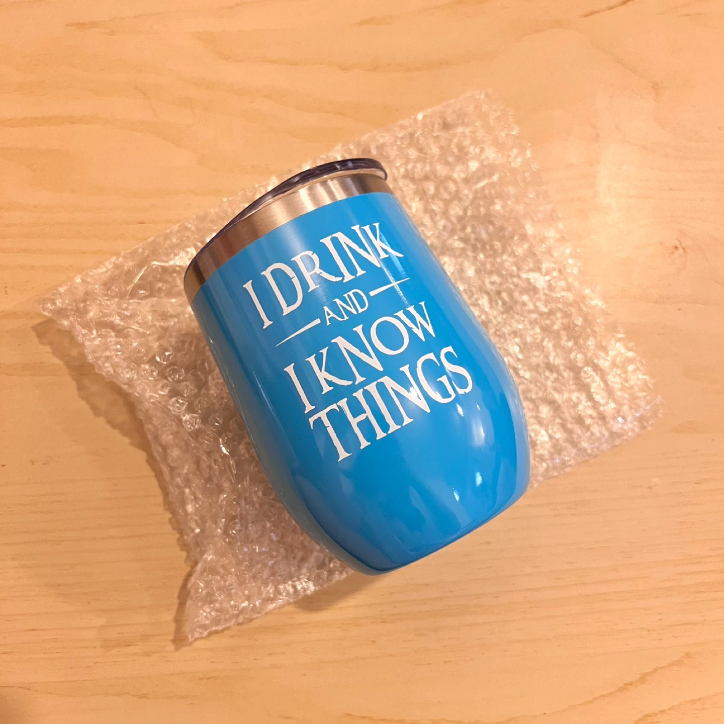 《New》Blue Tumbler with Lid and Straw