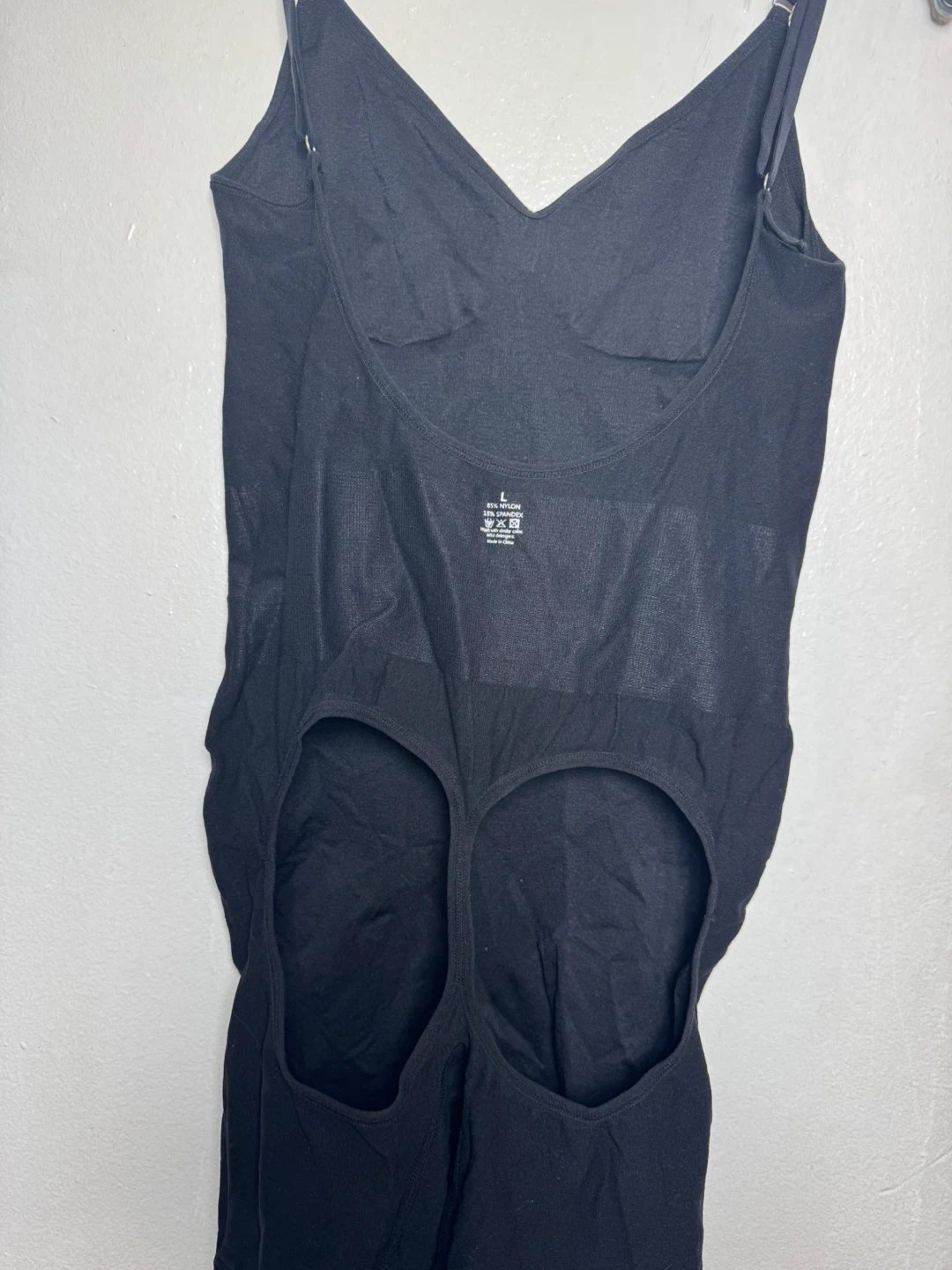 Black Shapewear Bodysuit with Open Gusset - photo 4