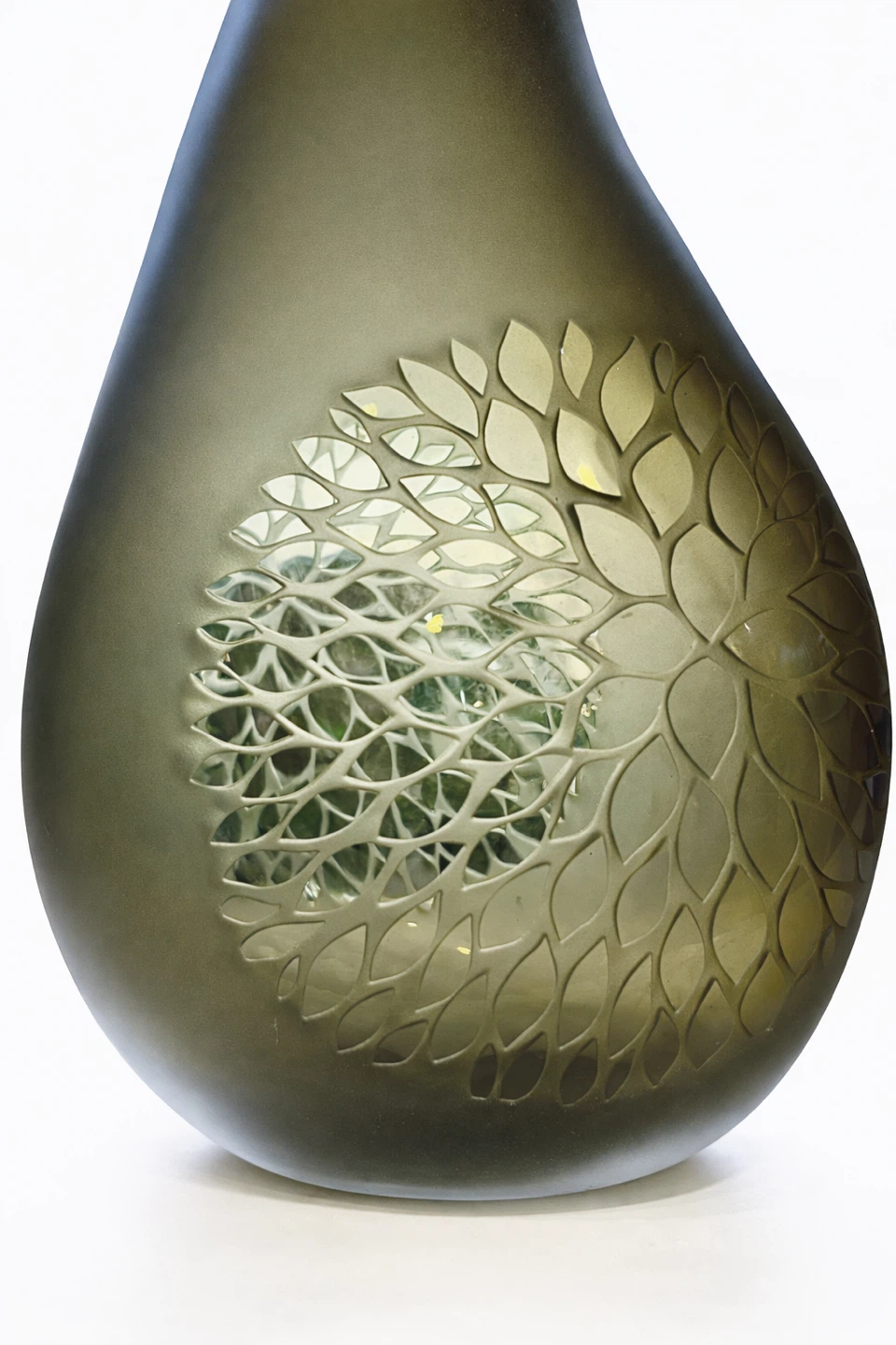 June Pham Signed Fish-Form Cameo Glass Vase, 13” - photo 5