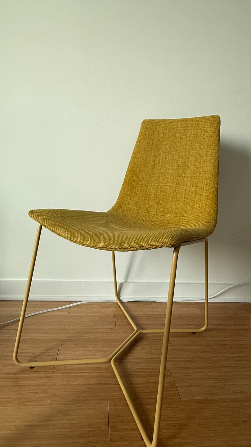 Yellow Upholstered Dining Chair - photo 4
