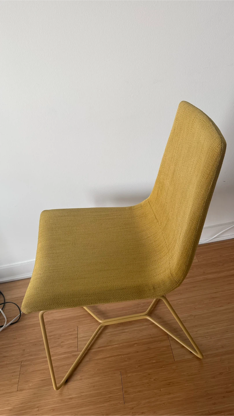 Yellow Upholstered Dining Chair