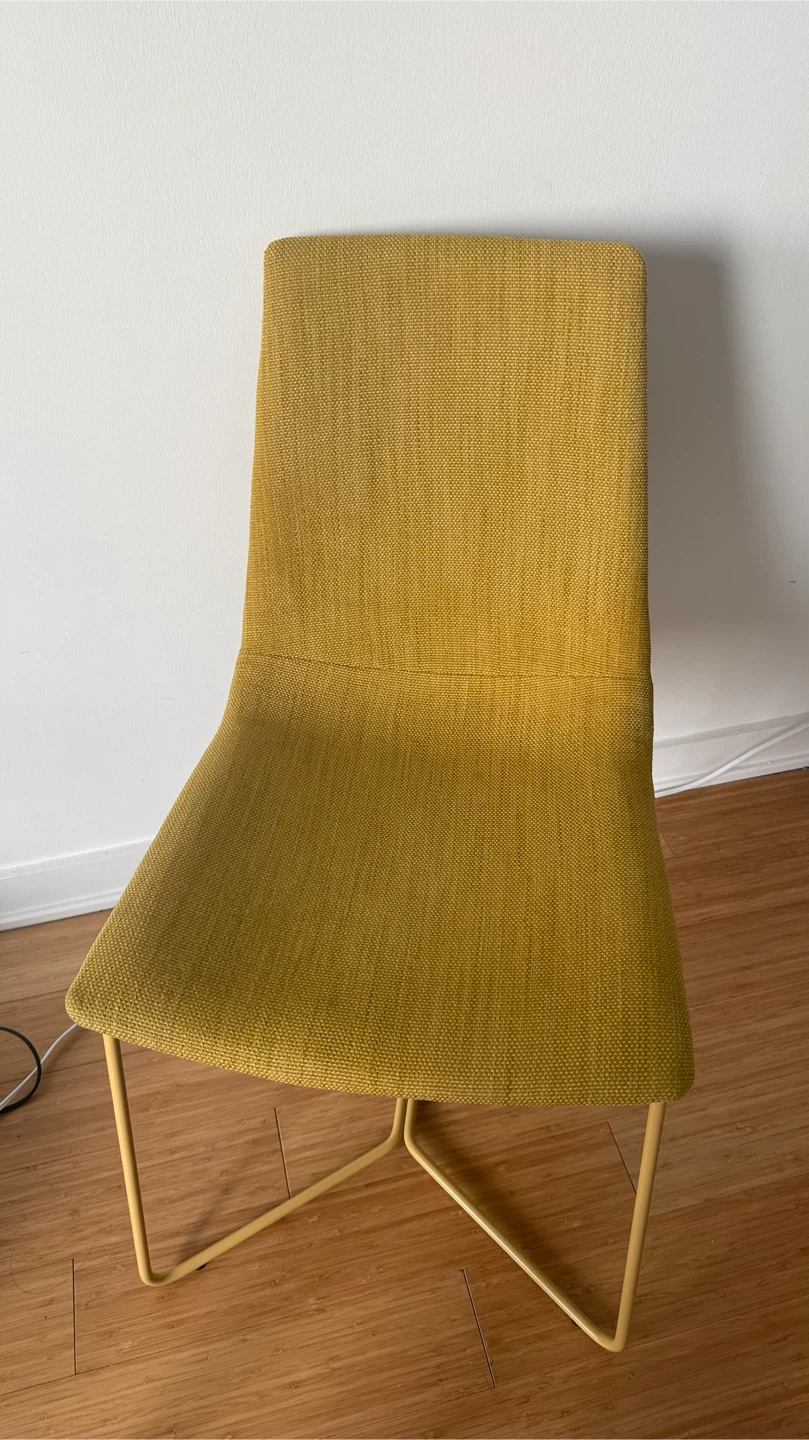 Yellow Upholstered Dining Chair - photo 2