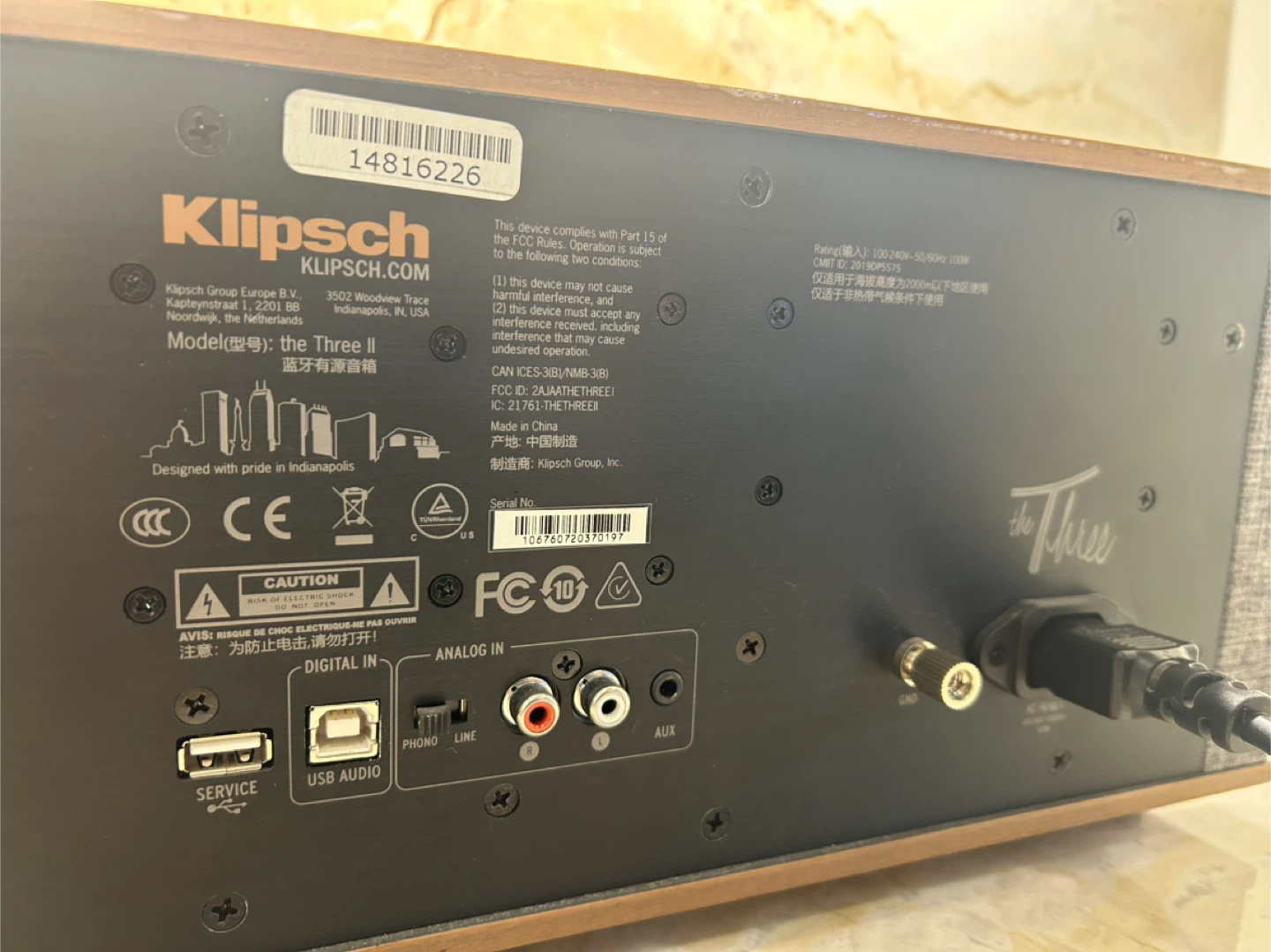 Klipsch The Three II Powered Wireless Speaker/Stereo - photo 5