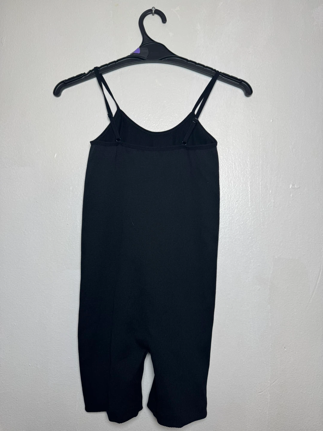 PINK Black Ribbed Spaghetti Strap Bodysuit - photo 2