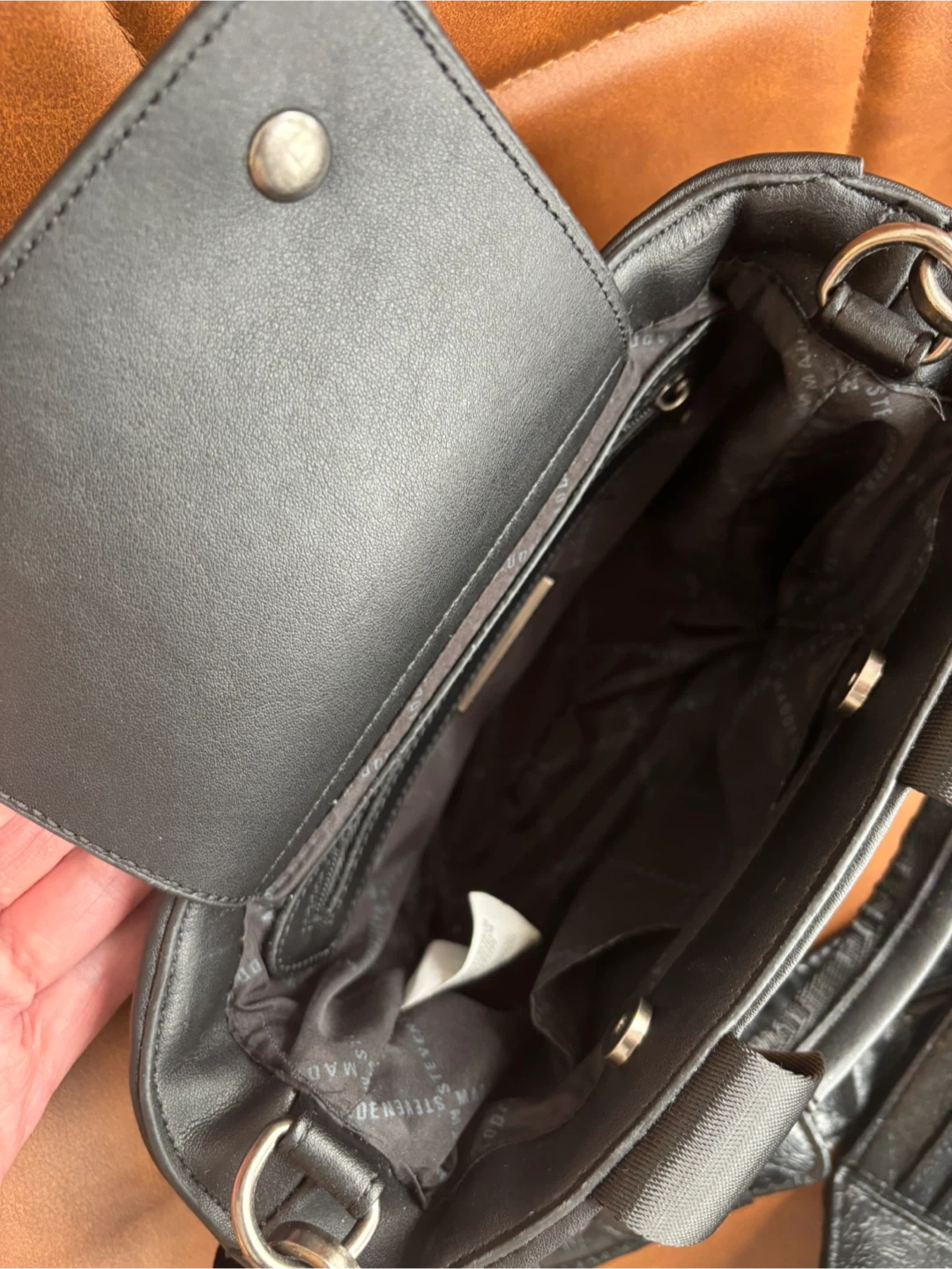 Steve Madden Black Quilted Purse and Wallet - photo 2