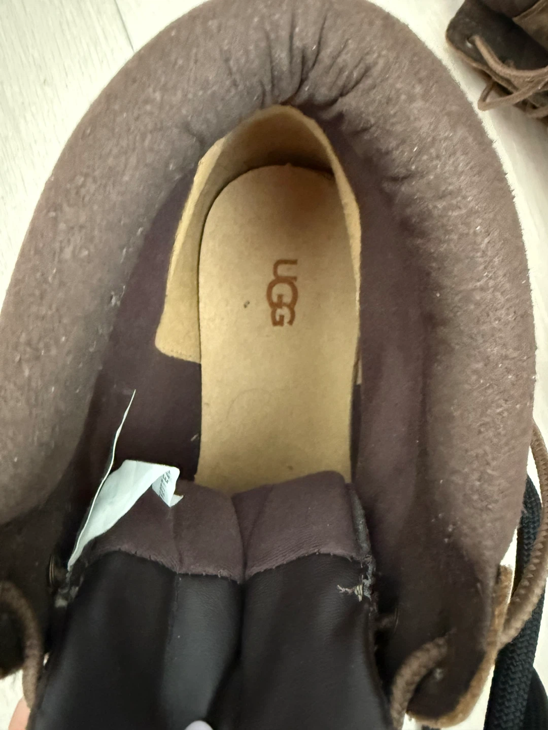 Ugg Brown Leather Lace-Up Boots Size 9.5 🏆 - photo 5