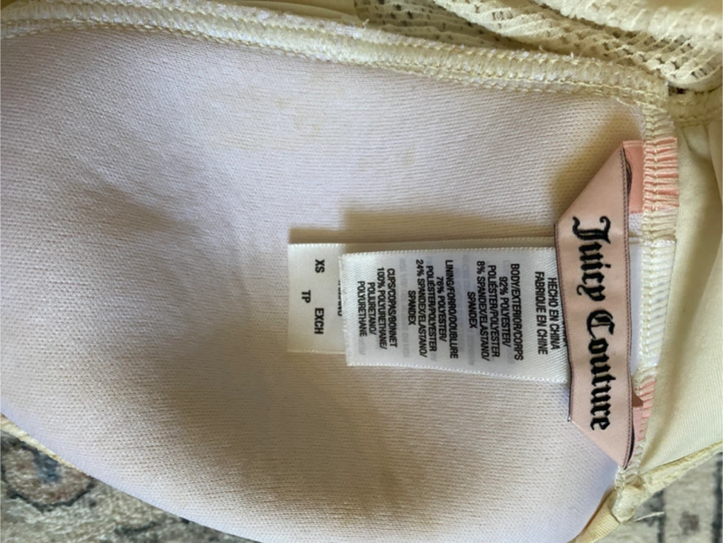Juicy Couture Cream Lace Bodysuit XS - photo 4