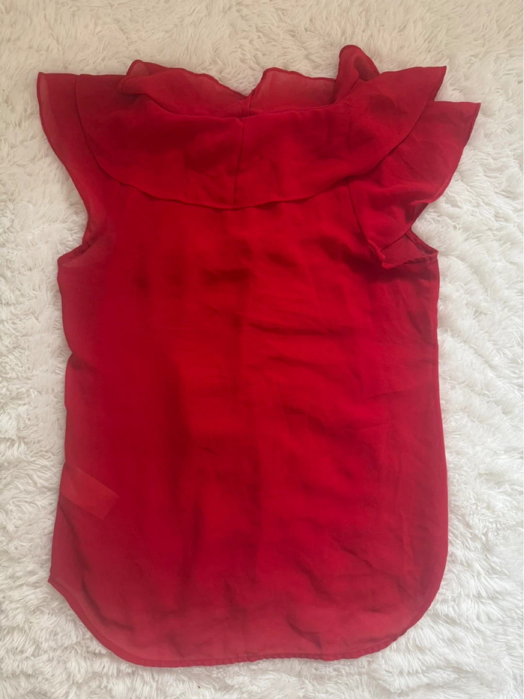 Red Ruffle Blouse - photo 2