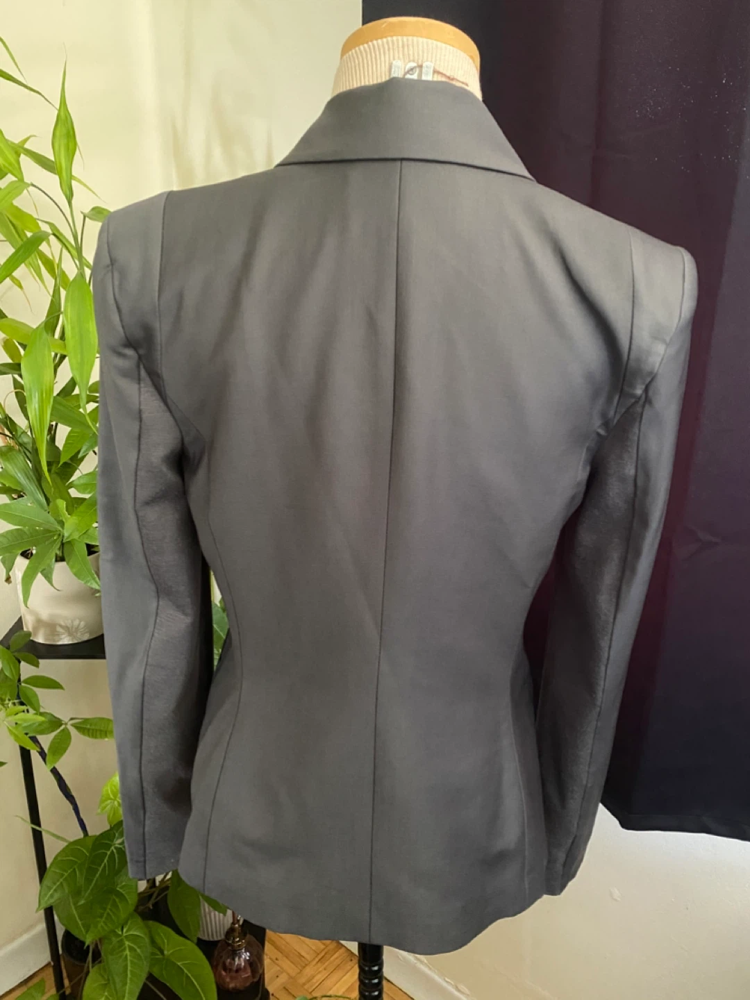 BCBGMAXAZRIA Grey Double-Breasted Blazer - Size XS - photo 2