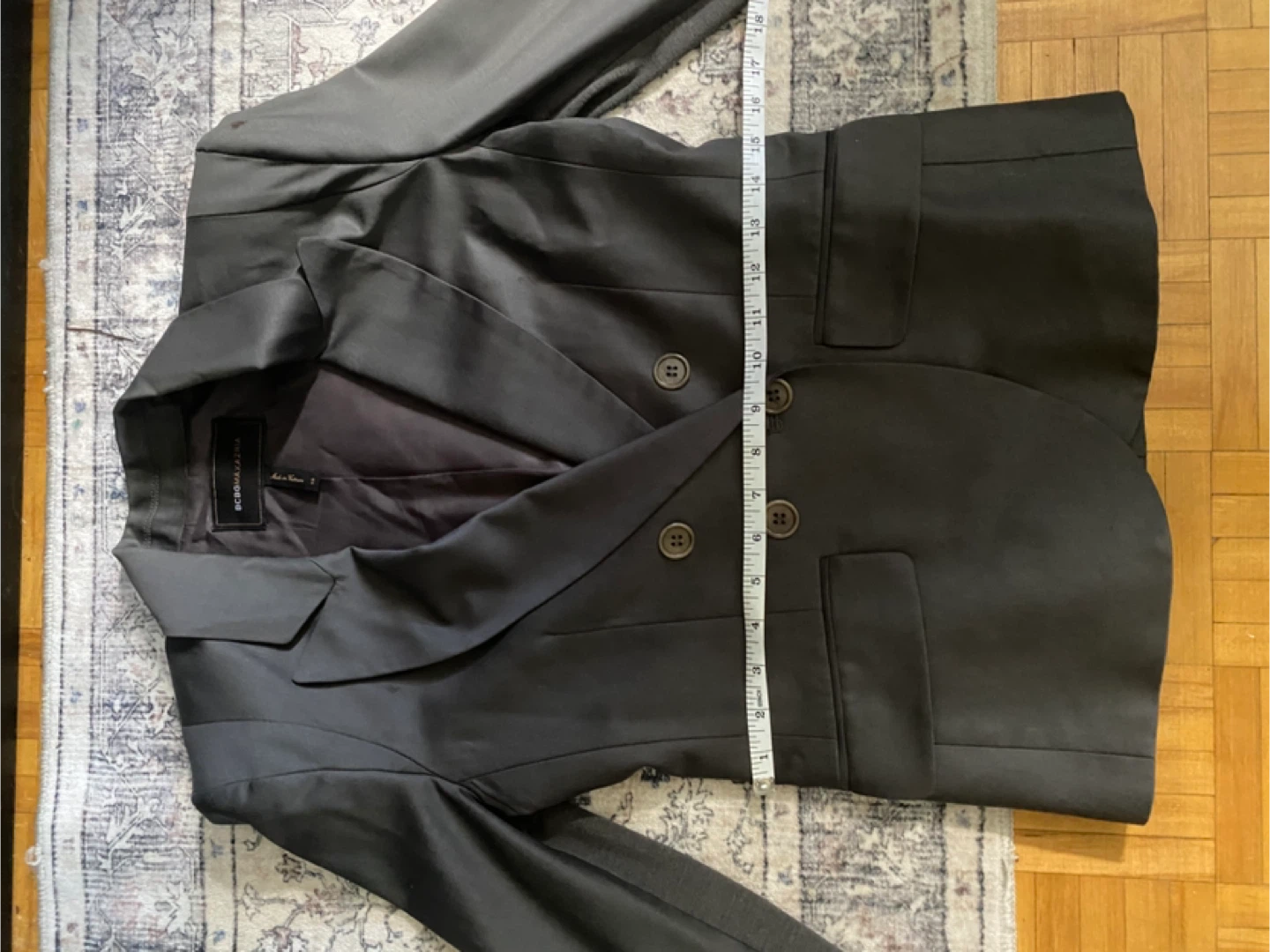 BCBGMAXAZRIA Grey Double-Breasted Blazer - Size XS - photo 4