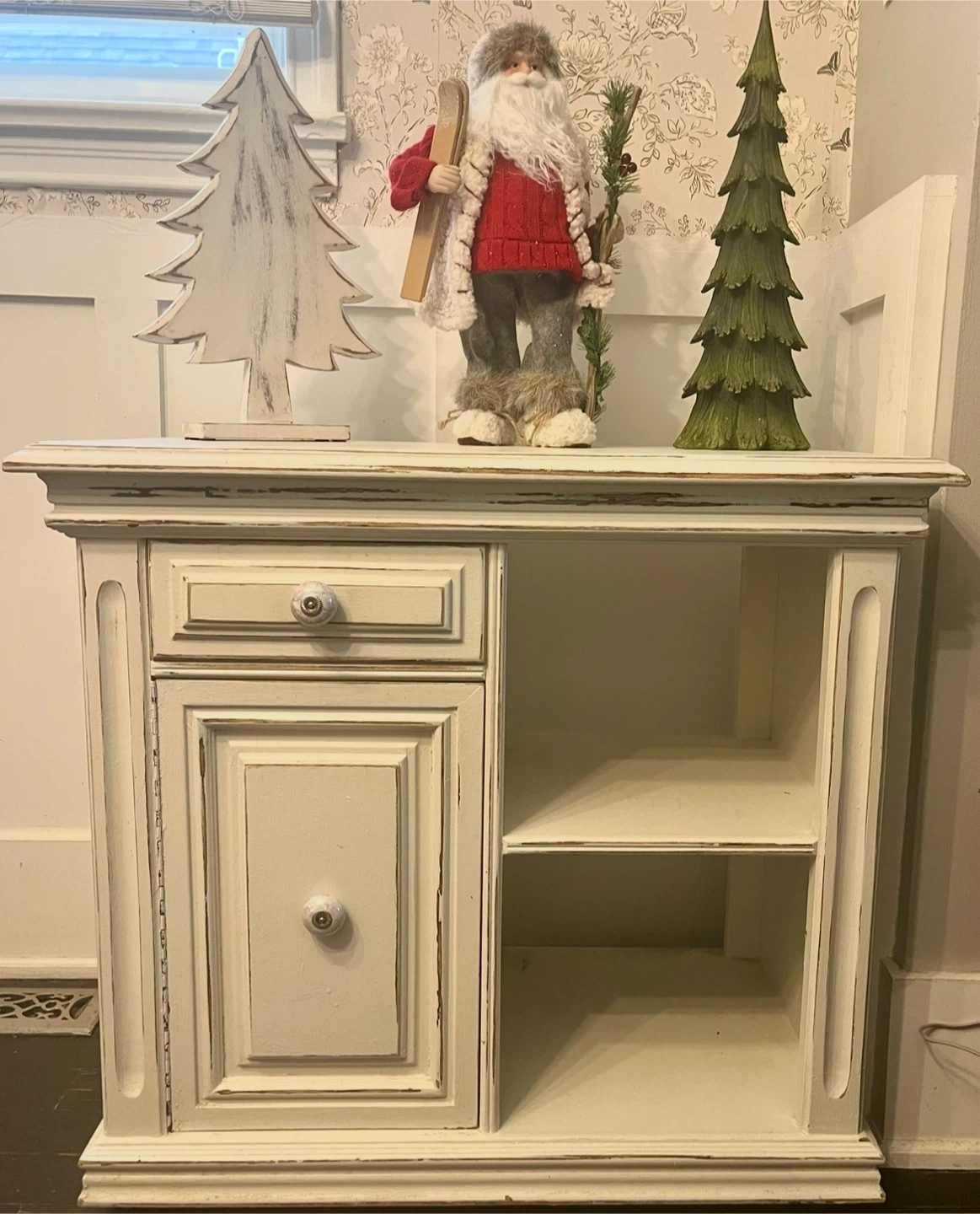 Antique White Two-Tone Accent Cabinet 🏆