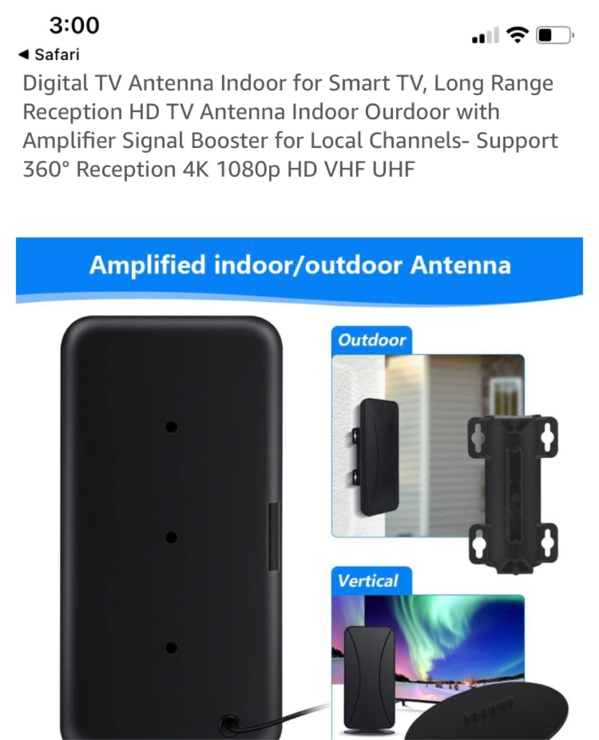 Digital TV Antenna with Amplifier for Smart TV - Indoor/Outdoor - photo 4