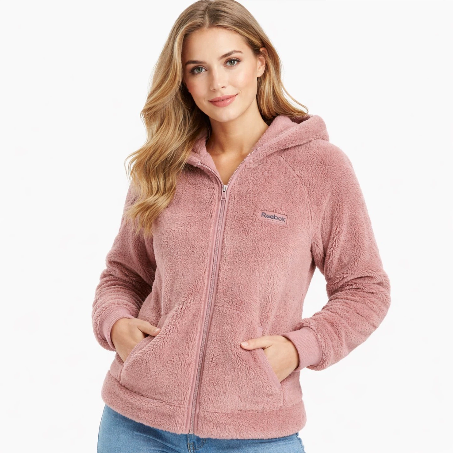 Reebok Women’s Faux Fur Full- Dusty Rose XL – New With Tag