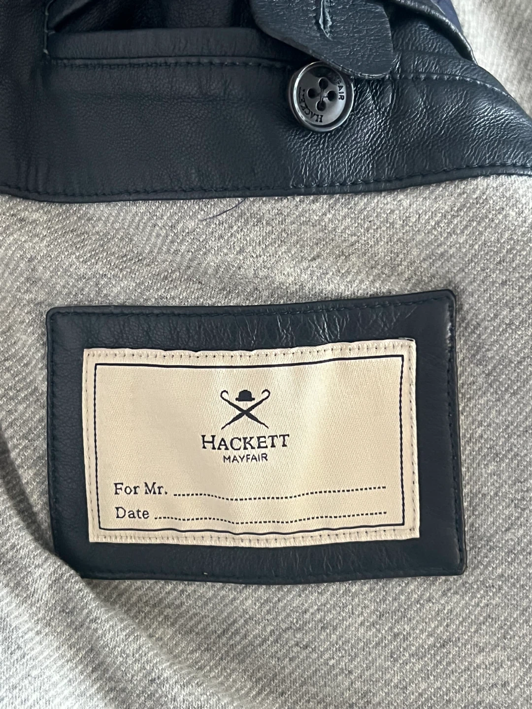 Hackett Mayfair Men's Black Leather Bomber Jacket - photo 4