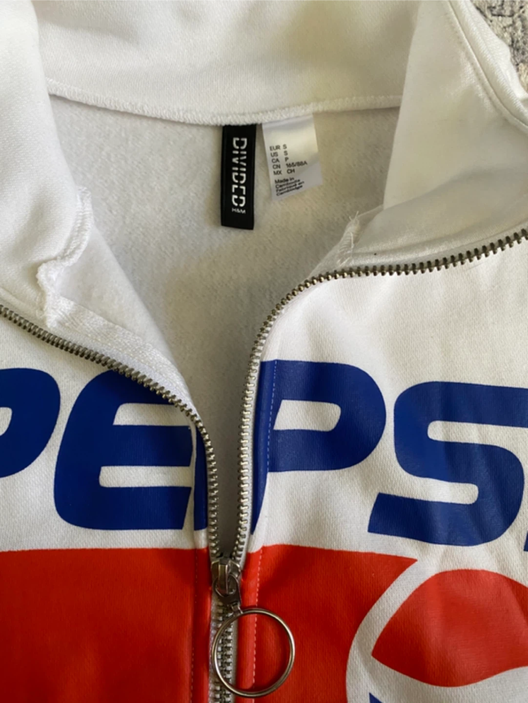White Pepsi Divided H&M Cropped Jacket Size S - photo 4