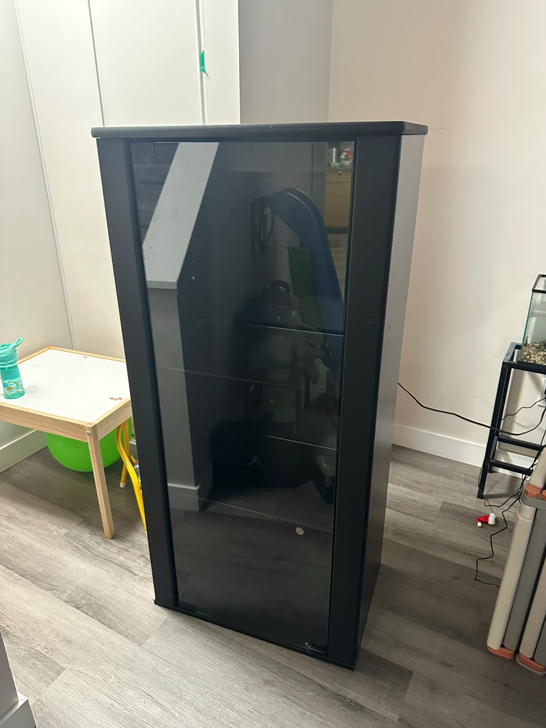 Black Display Cabinet with Glass Door - photo 2
