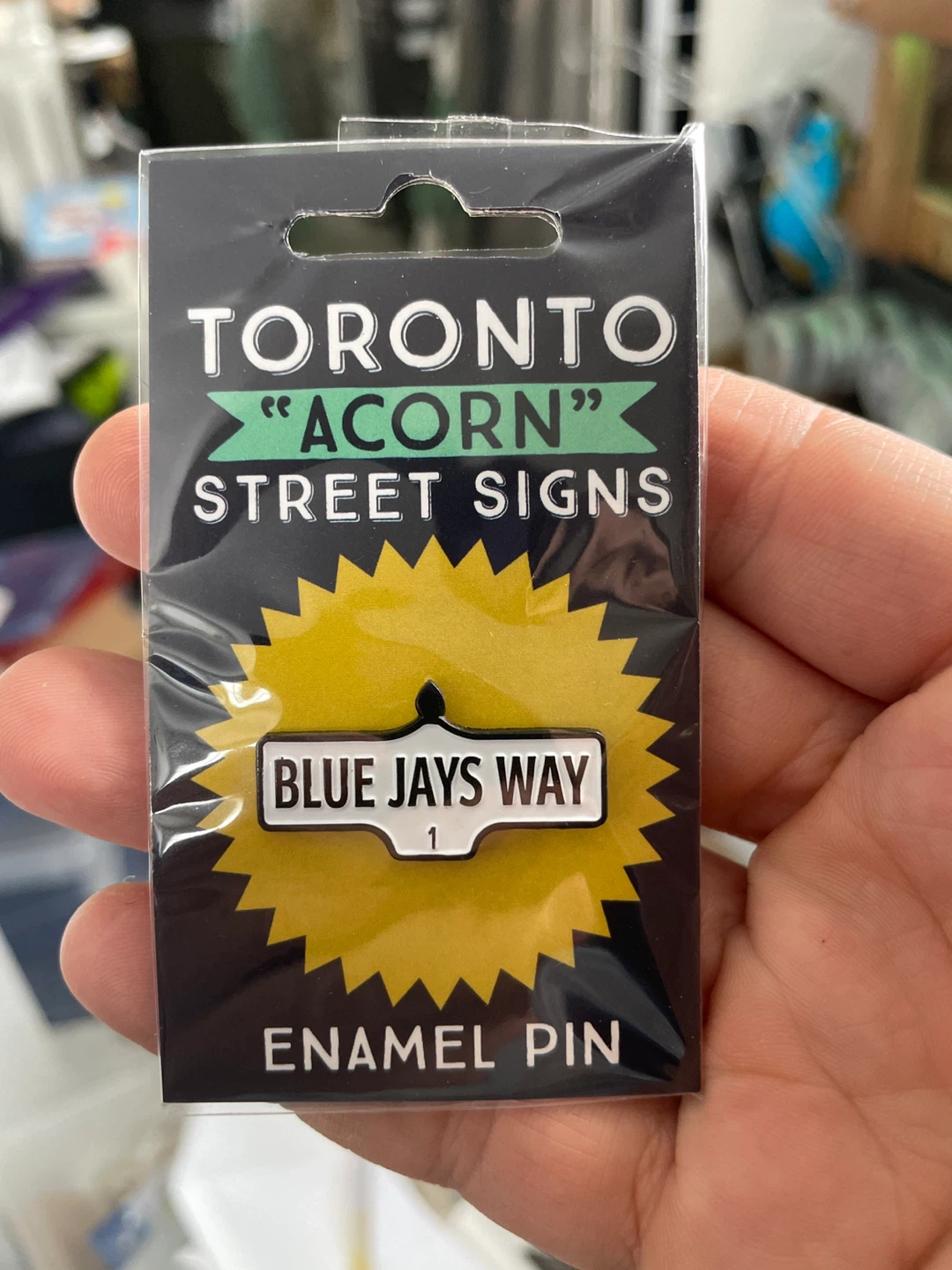 Toronto Acorn Street Signs Enamel Pin - Blue Jays Way 🏆