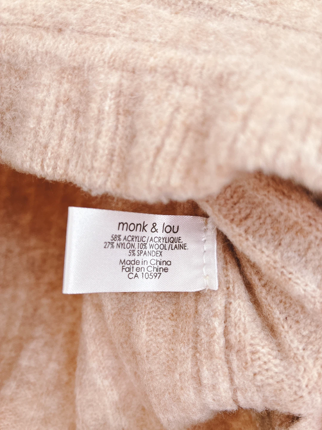Monk & Lou Knit Cardigan XS Beige - photo 3