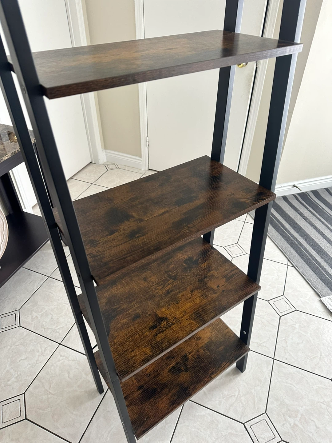4-Tier Ladder Shelf - Industrial Style Bookshelf - photo 3